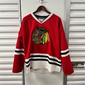 CCM Vintage Hockey Glenn Hall Chicago Blackhawks Jersey Size 50 NHL Red